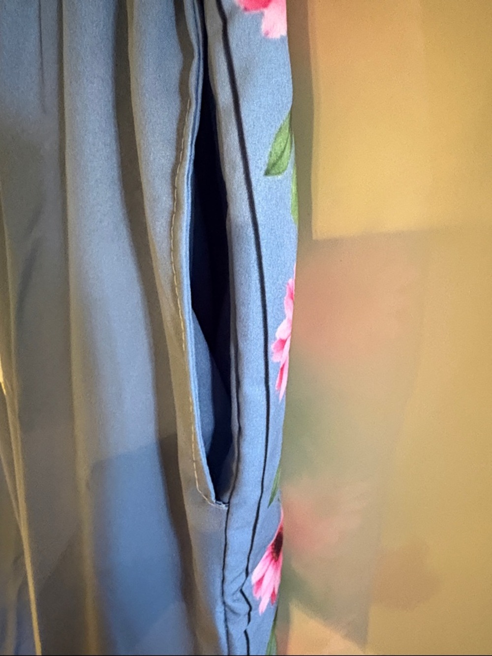 Light Blue Drawstring Pants - Picture 3 of 4